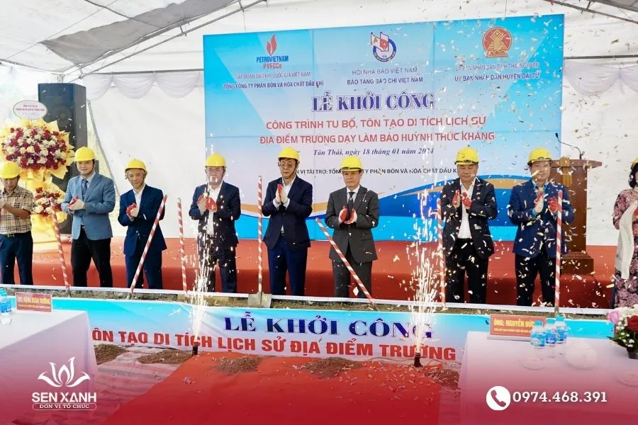 30+ backdrop lễ khởi công chuyên nghiệp, sáng tạo