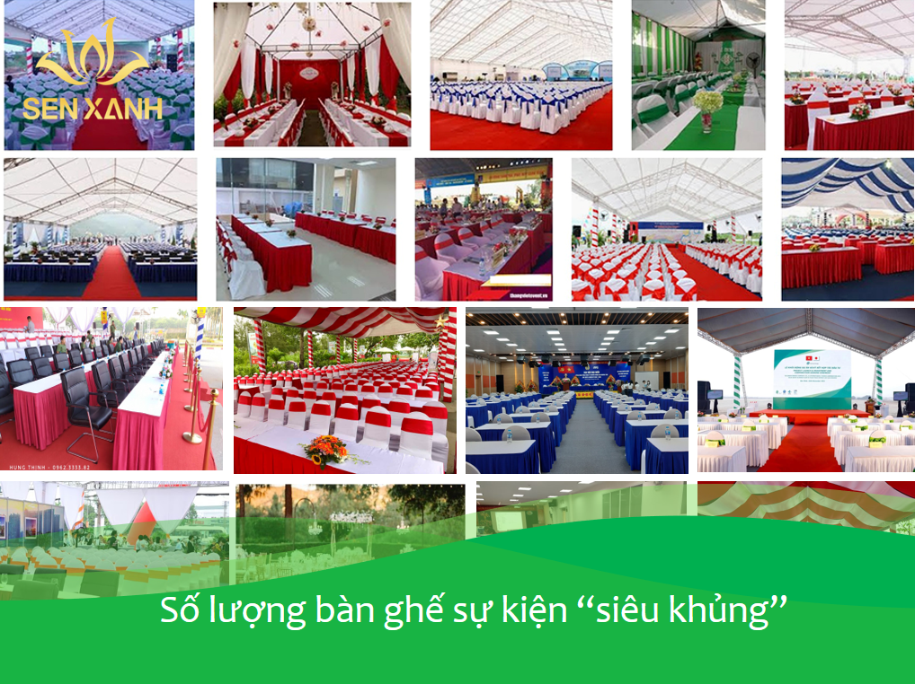 Số lượng b&agrave;n ghế si&ecirc;u khủng